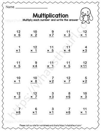 Multiply Each Number And Writ E The Answer