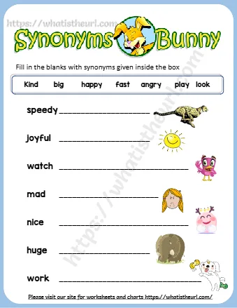 Kind Big Happy Fast Angry Play Look