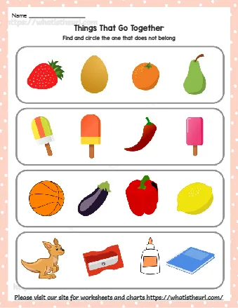 Things That Go Together Worksheet