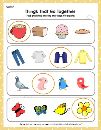 Things that go together - Exercise 3