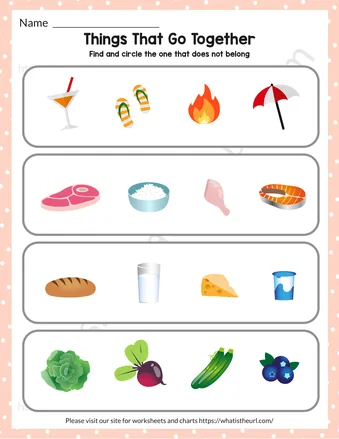 Things That Go Together Worksheet – Exercise 5
