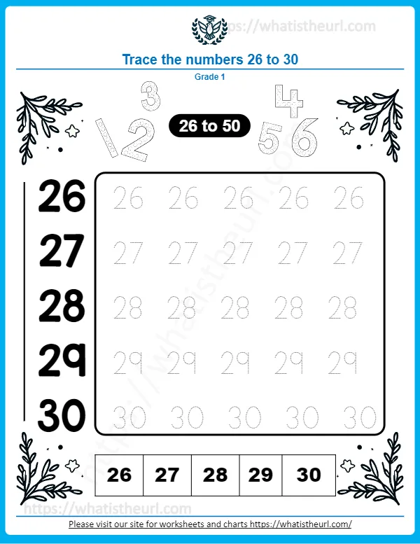 Trace Numbers 26 50