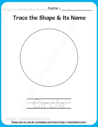 Tracing The Shapes And Its Names Worksheets