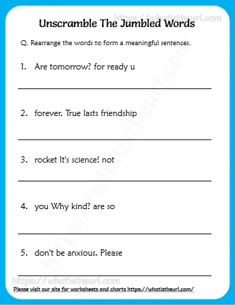 Unscramble The Jumbled Words