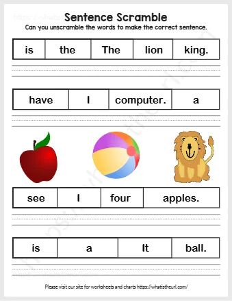 Can You Unscramble The Words To Make The Correct Sentence