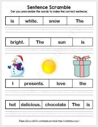 Can You Unscramble The Words To Make The Correct Sentence