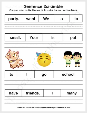 Can You Unscramble The Words To Make The Correct Sentence