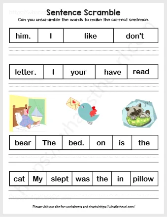 Can You Unscramble The Words To Make The Correct Sentence