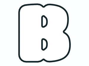 Step 3: the corners of the outline rounded off into a bubble shape